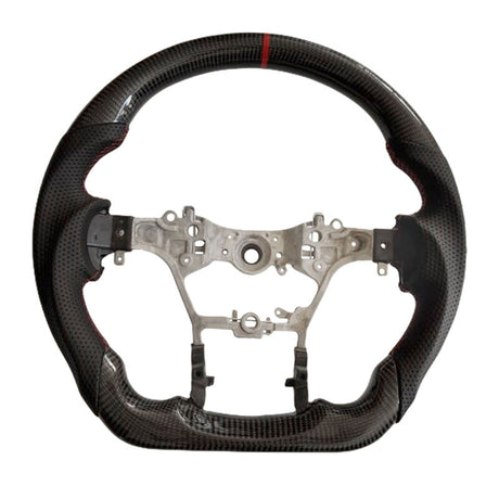 Carbon Fiber Steering Wheel Red Strip Fit For Toyota Hilux Revo SR N80 2015-2022 SWHEEL-TA002 - Machter