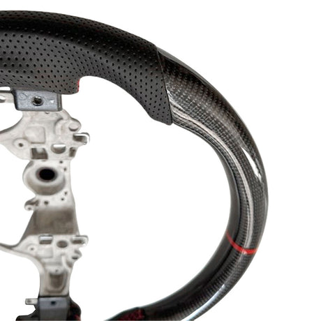 Carbon Fiber Steering Wheel Red Strip Fit For Toyota Hilux Revo SR N80 2015-2022 SWHEEL-TA002 - Machter