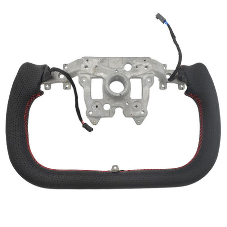Carbon Fiber Yoke Steering Wheel Red Strip Fit For Tesla Model 3 Highland 2023-2025 SWHEEL-TSL001 - Machter