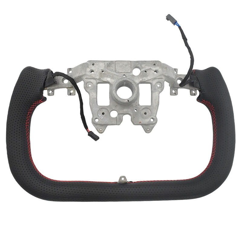 Carbon Fiber Yoke Steering Wheel Red Strip Fit For Tesla Model 3 Highland 2023-2025 SWHEEL-TSL001 - Machter
