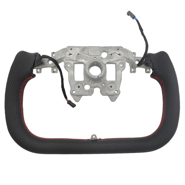 Carbon Fiber Yoke Steering Wheel Red Strip Fit For Tesla Model 3 Highland 2023-2025 SWHEEL-TSL001 - Machter