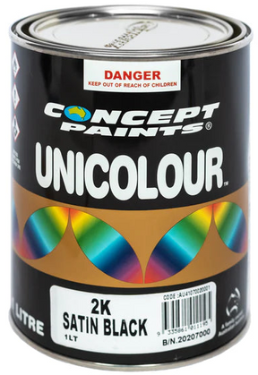 2K Satin Black 1L - Concept Paints