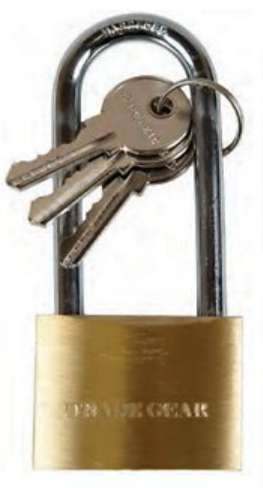 Brass Padlock with 3 Keys 30-45mm Hardened Shackle - Trade Gear