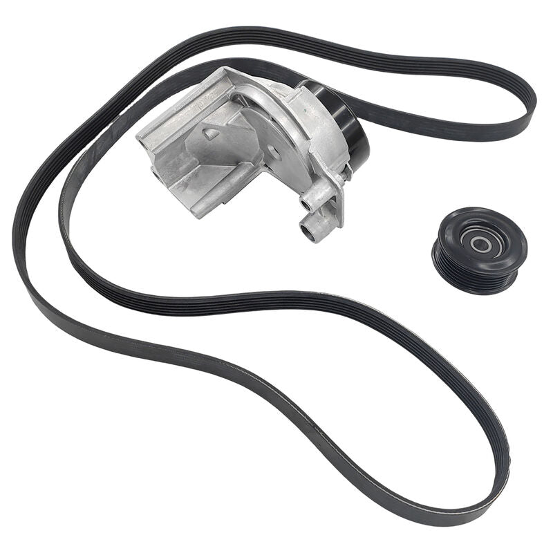 Drive Belt Tensioner & Pulley Kit Fit For Toyota Landcruiser UZJ100 For Lexus LX470 UZJ100 4.7L 2UZFE 4WD 08/2002-ON Only TBKIT-TA002 - Machter