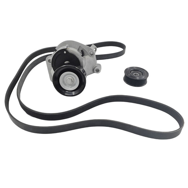 Drive Belt Tensioner & Pulley Kit Fit For Toyota Landcruiser UZJ100 For Lexus LX470 UZJ100 4.7L 2UZFE 4WD 08/2002-ON Only TBKIT-TA002 - Machter