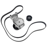 Drive Belt Tensioner & Pulley Kit Fit For Toyota Landcruiser UZJ100 For Lexus LX470 UZJ100 4.7L 2UZFE 4WD 08/2002-ON Only TBKIT-TA002 - Machter