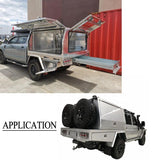 Pair Aluminium 780mm Double Tapered Under Tray Ute Tool Box + Flare Mud Guards TBOX-002 - Machter