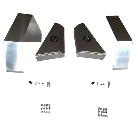 Pair Aluminium 780mm Double Tapered Under Tray Ute Tool Box + Flare Mud Guards TBOX-002 - Machter