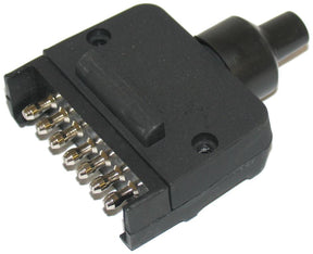 Trailer Connector Flat Plastic Male Plug 7 Pin ABS Housing - AUTOKING