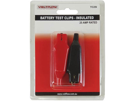 Testing/Crocodile Clips 25 AMP Insulated 2 Pieces - VoltFlow | Universal Auto Spares
