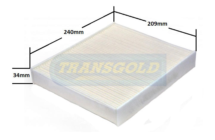 Cabin Filter Fits Ford Kuga / Mondeo WACF0123 TCF181 - Transgold | Universal Auto Spares