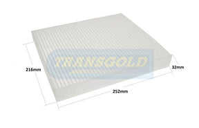 Cabin Filter Fits Audi / VW WACF5319 TCF191 - Transgold | Universal Auto Spares