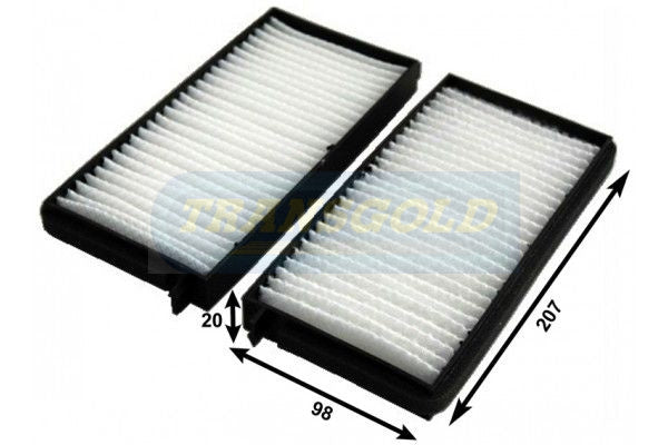 Cabin Filter Fits Ssangyong Stavic 6/13-on TCF304 - Transgold | Universal Auto Spares