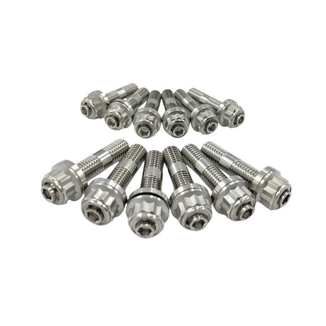 Titanium Exhaust Stud Kit With Lock Nuts Fit For Ford Barra EA EB ED EF EL AU BA BF FG Territory - Machter