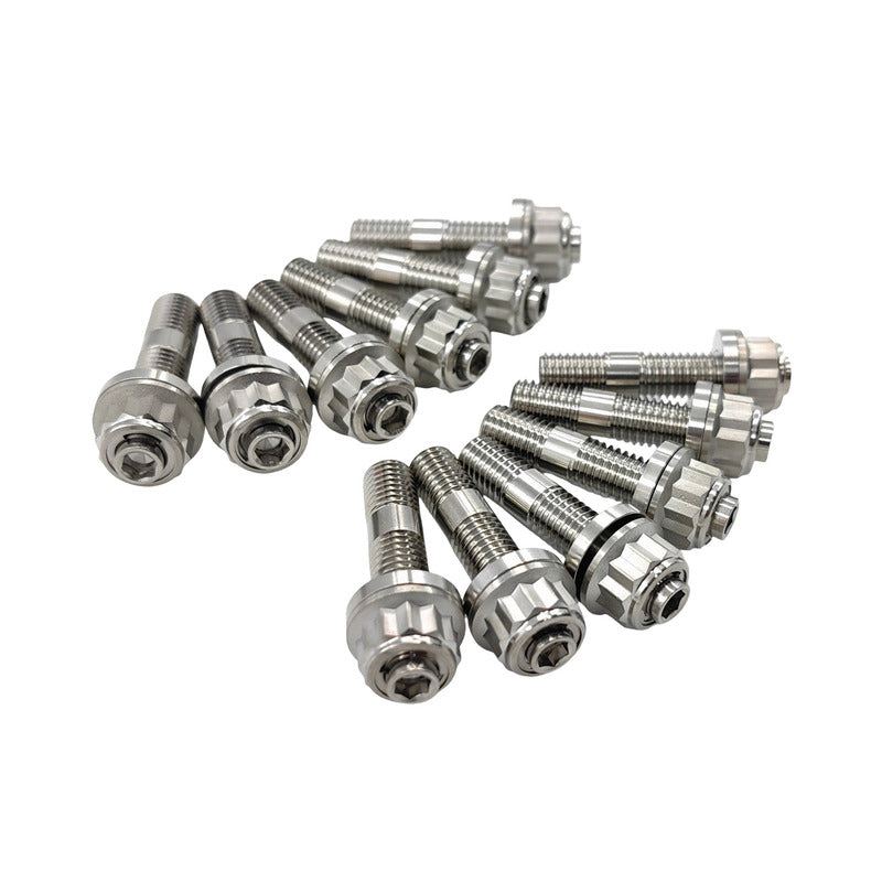 Titanium Exhaust Stud Kit With Lock Nuts Fit For Ford Barra EA EB ED EF EL AU BA BF FG Territory - Machter
