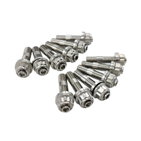 Titanium Exhaust Stud Kit With Lock Nuts Fit For Ford Barra EA EB ED EF EL AU BA BF FG Territory TESK-FD001 - Machter