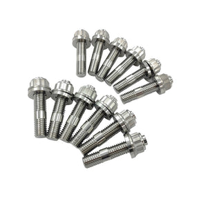 Titanium Exhaust Stud Kit With Lock Nuts Fit For Ford Barra EA EB ED EF EL AU BA BF FG Territory - Machter