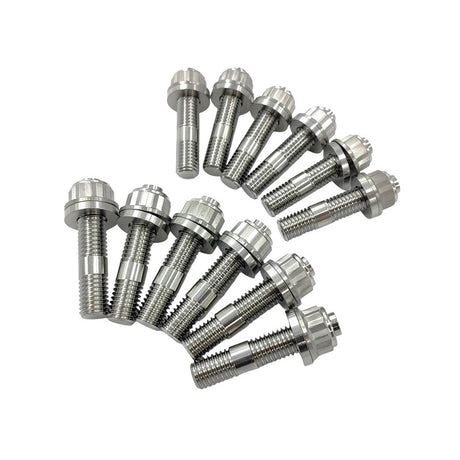 Titanium Exhaust Stud Kit With Lock Nuts Fit For Ford Barra EA EB ED EF EL AU BA BF FG Territory - Machter