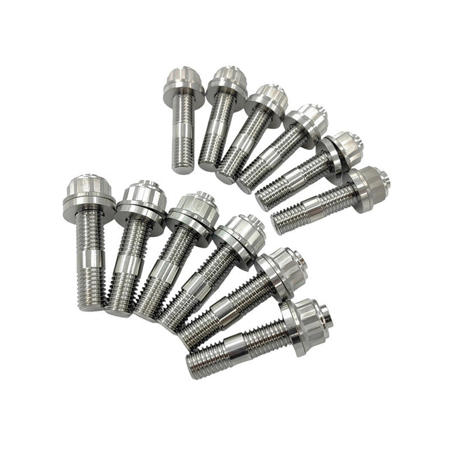 Titanium Exhaust Stud Kit With Lock Nuts Fit For Ford Barra EA EB ED EF EL AU BA BF FG Territory - Machter