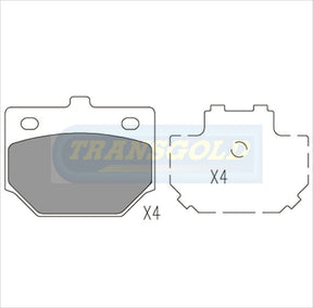 Brake Pads Front Fits Daihatsu Charade 78-83, Toyota 1000 77-78 TG0159N - Transgold | Universal Auto Spares