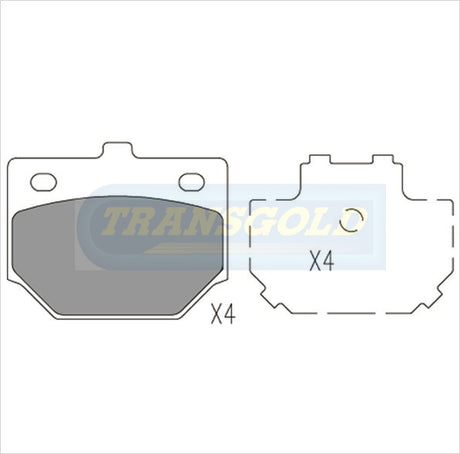 Brake Pads Front Fits Daihatsu Charade 78-83, Toyota 1000 77-78 TG0159N - Transgold | Universal Auto Spares