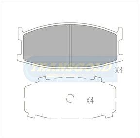 Brake Pads Front Fits Mazda 626 1979-82 TG0191N - Transgold | Universal Auto Spares