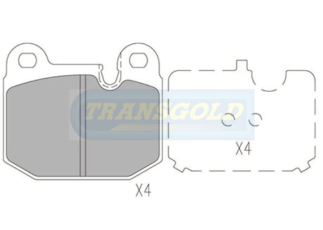 Brake Pads Front Fits BMW 3 Series 79-82 TG0192N - Transgold | Universal Auto Spares