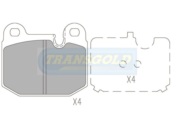 Brake Pads Front Fits BMW 3 Series 79-82 TG0192N - Transgold | Universal Auto Spares