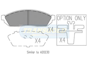 Brake Pads Front Fits Holden Scurry, Civic Sl 1300 '80-82,Mighty Boy TG0208N - Transgold | Universal Auto Spares