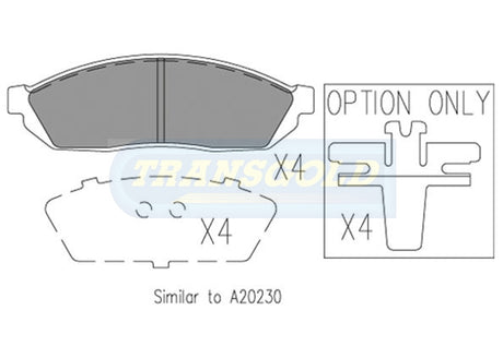 Brake Pads Front Fits Holden Scurry, Civic Sl 1300 '80-82,Mighty Boy TG0208N - Transgold | Universal Auto Spares