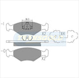 Brake Pads Front Fits Ford Escort, Fiesta 1980-1990 TG0212N - Transgold | Universal Auto Spares