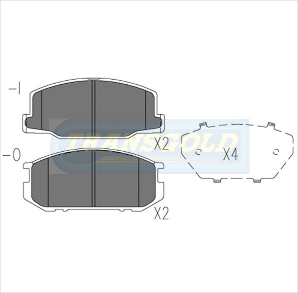 Brake Pads Front Fits Toyota Celica, Supra, Lotus TG0265N - Transgold | Universal Auto Spares