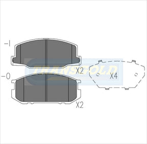 Brake Pads Front Fits Toyota Celica, Supra, Lotus TG0265N - Transgold | Universal Auto Spares