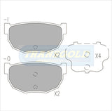 Brake Pads Rear Fits Nissan 280ZX '82 On, Skyline '82-86 TG0284N - Transgold | Universal Auto Spares