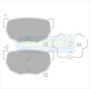Brake Pads Rear Fits Nissan 280ZX '82 On, Skyline '82-86 TG0284N - Transgold | Universal Auto Spares