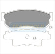 Brake Pads Front Fits Toyota Datsun 120Y, 140Y 79-82, Pulsar Exa, Cherry TG0293N - Transgold | Universal Auto Spares