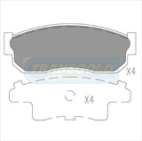 Brake Pads Front Fits Toyota Datsun 120Y, 140Y 79-82, Pulsar Exa, Cherry TG0293N - Transgold | Universal Auto Spares