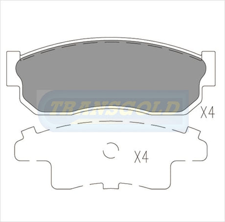 Brake Pads Front Fits Toyota Datsun 120Y, 140Y 79-82, Pulsar Exa, Cherry TG0293N - Transgold | Universal Auto Spares