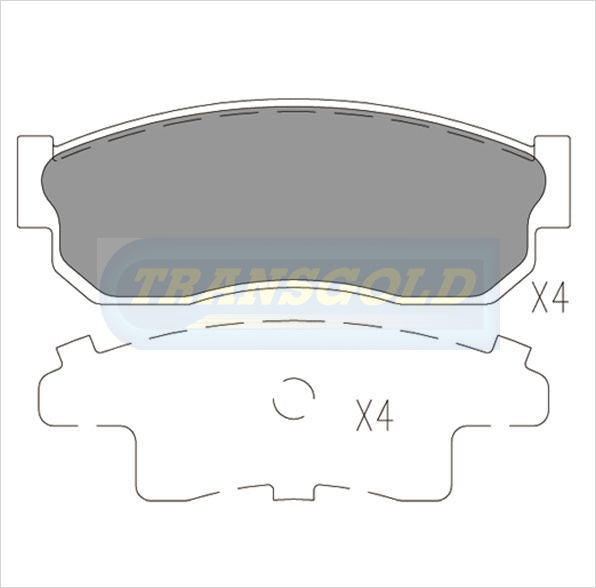 Brake Pads Front Fits Toyota Datsun 120Y, 140Y 79-82, Pulsar Exa, Cherry TG0293N - Transgold | Universal Auto Spares