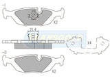 Brake Pads Rear Fits Bmw 83-,Porsche 928 '83- TG0296N - Transgold | Universal Auto Spares