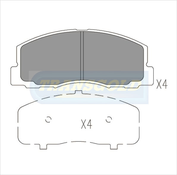 Brake Pads Front Fits Mitsubishi Colt, Cordia, Galant, Lancer, Magna, Nimbus TG0319N - Transgold | Universal Auto Spares