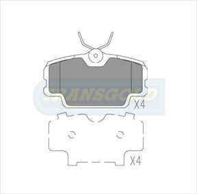 Brake Pads Front Fits Mercedes 190 Various Models '83-90 TG0320N - Transgold | Universal Auto Spares