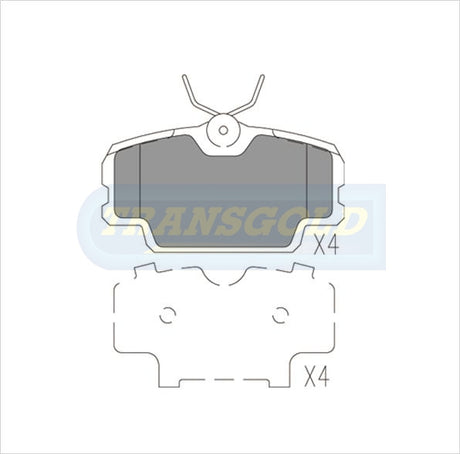 Brake Pads Front Fits Mercedes 190 Various Models '83-90 TG0320N - Transgold | Universal Auto Spares