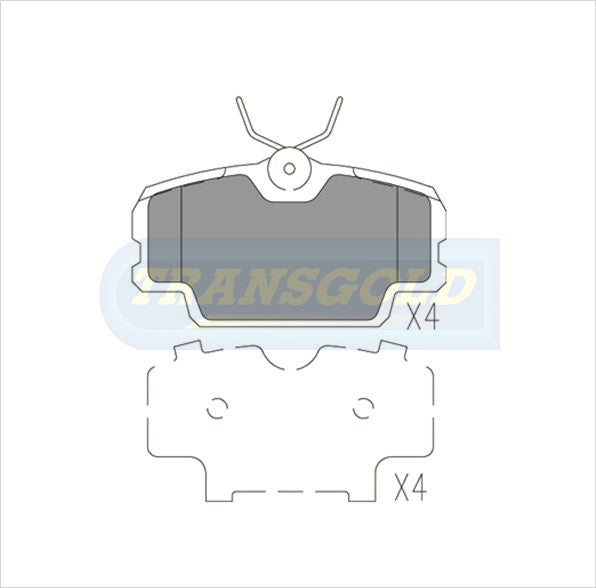 Brake Pads Front Fits Mercedes 190 Various Models '83-90 TG0320N - Transgold | Universal Auto Spares