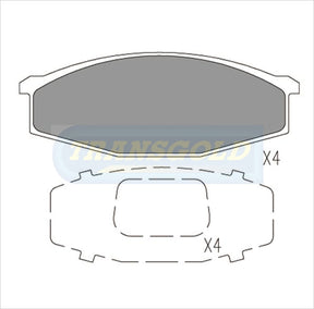 Brake Pads Front Fits Nissan Patrol/ Urvan TG0321N - Transgold | Universal Auto Spares