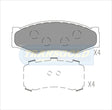 Brake Pads Front Fits Nissan 300C, 720 Ute, Navara, Nomad, Pathfinder TG0340N - Transgold | Universal Auto Spares