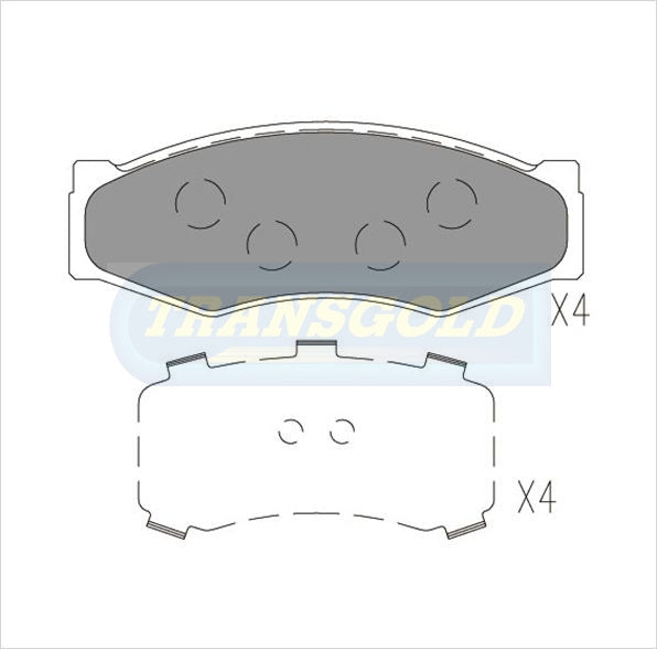 Brake Pads Front Fits Nissan 300C, 720 Ute, Navara, Nomad, Pathfinder TG0340N - Transgold | Universal Auto Spares