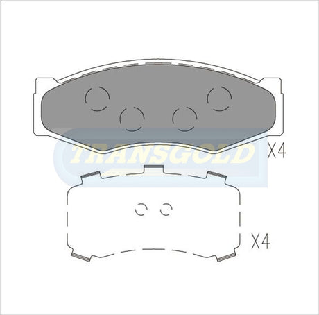 Brake Pads Front Fits Nissan 300C, 720 Ute, Navara, Nomad, Pathfinder TG0340N - Transgold | Universal Auto Spares