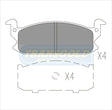 Brake Pads Front Fits Daihatsu Charade TG0383N - Transgold | Universal Auto Spares