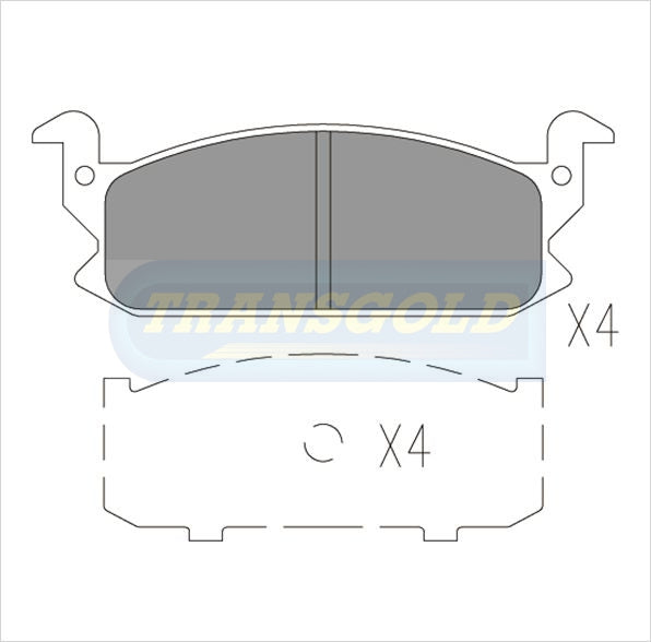 Brake Pads Front Fits Daihatsu Charade TG0383N - Transgold | Universal Auto Spares